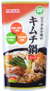 28279 マルサン ピリ辛みそ味のキムチ鍋スープ(ストレートタイプ) 600g