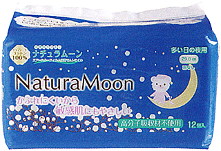 47749 G-Place ナチュラムーン・ナプキン夜用（29cm）羽なし 12個