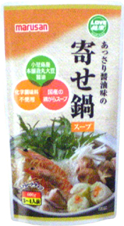 25380 マルサン あっさり醤油味の寄せ鍋スープ(ストレートタイプ) 600g