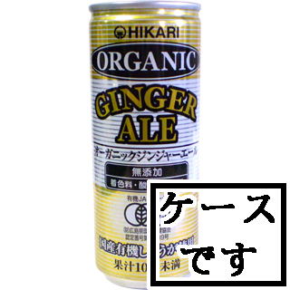 46014 ヒカリ オーガニック  ジンジャーエール　250ml×30 1ケース