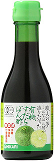 36050 ヒカリ 職人の夢・有機すだちぽん酢 180ml